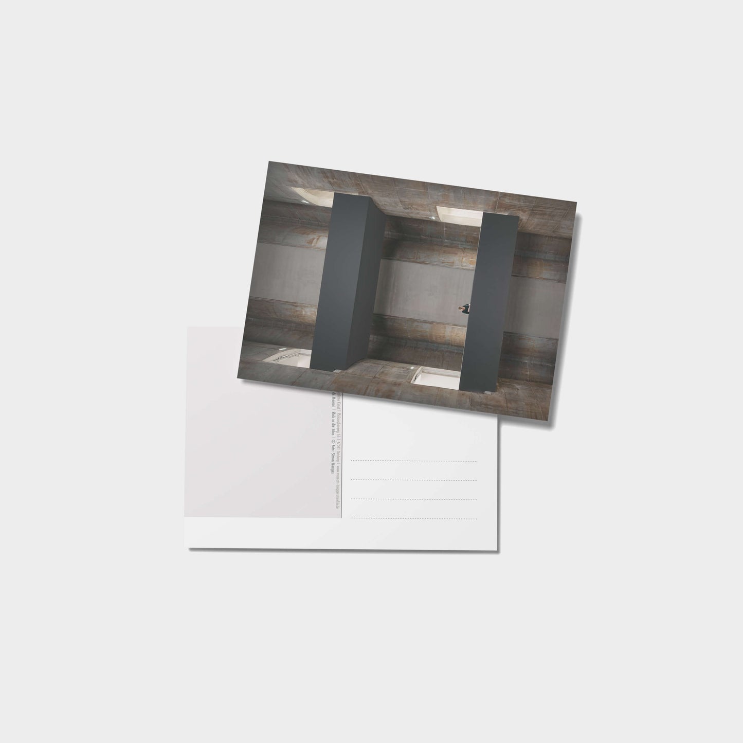 Postkarte - Blick in die Silos